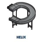 All-purpose spiral conveyor for medium to large products